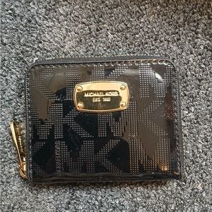 Michael Kors Black and Gold Logo Wallet